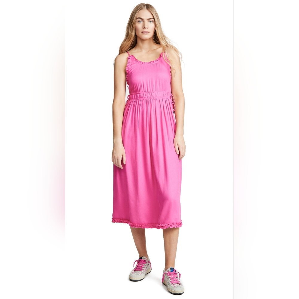 Scotch and Soda Pink Sleeveless Midi Dress